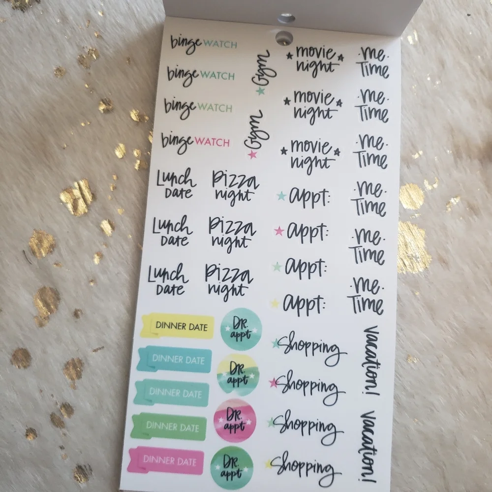 The Happy Planner 2 Pack Watercolor Sticker Sheet 1078